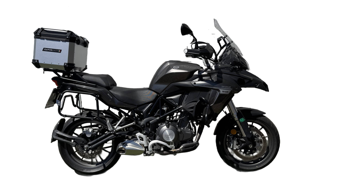 Baúl GPR TECH de 55 litros, aluminio plateado, para Benelli TRK 502 X 2017-2020
