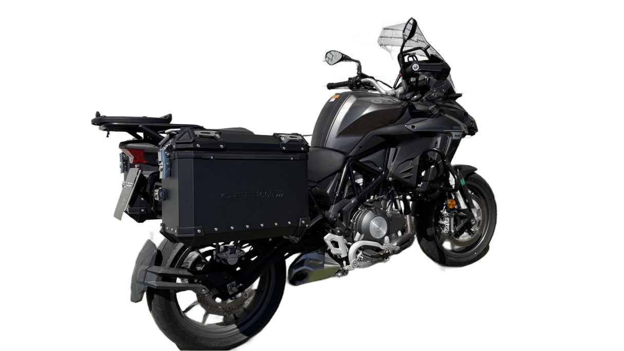 Benelli TRK 502 2021-2024 Side Cases 38 Liters + 38 Liters GPR TECH Black Aluminum