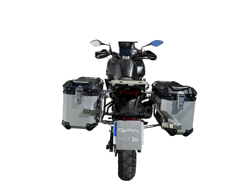 Maletas laterales Voge 525DSX 2023-2025 38 litros + 32 litros GPR TECH Aluminio plateado