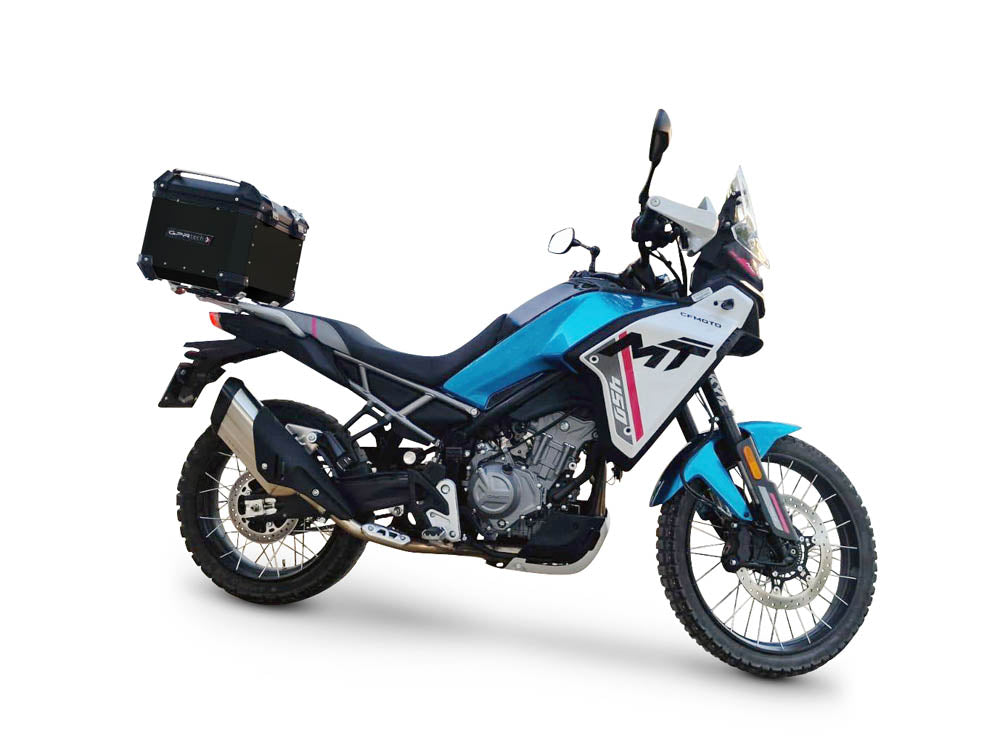 Baúl GPR TECH de 55 litros, aluminio negro, para CF Moto 450MT 2023-2025