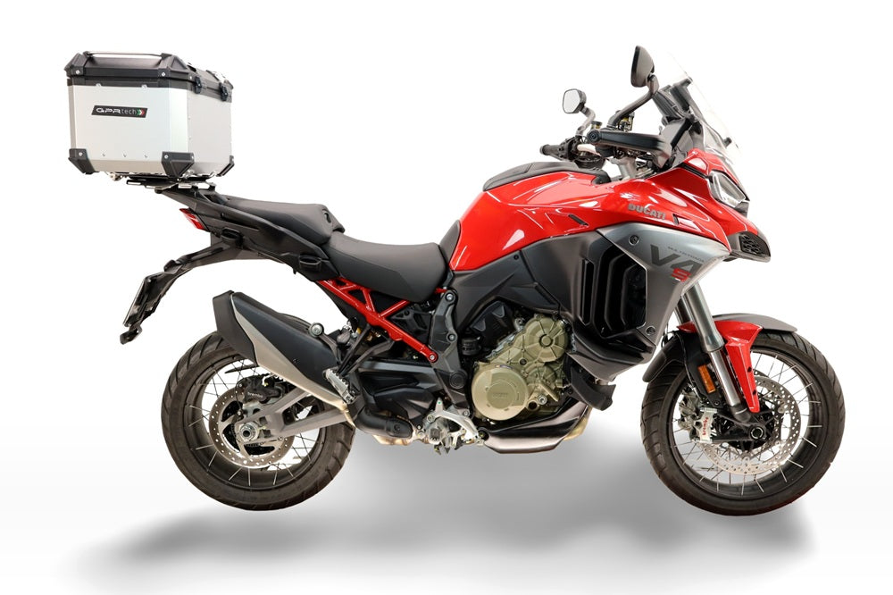 Baúl GPR TECH de 35 litros, aluminio plateado, para Ducati Multistrada V4 / V4S 2025-2026