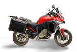 Maletas laterales GPR TECH de 38 + 32 litros, aluminio negro, para Ducati Multistrada V4 / V4S 2025-2026