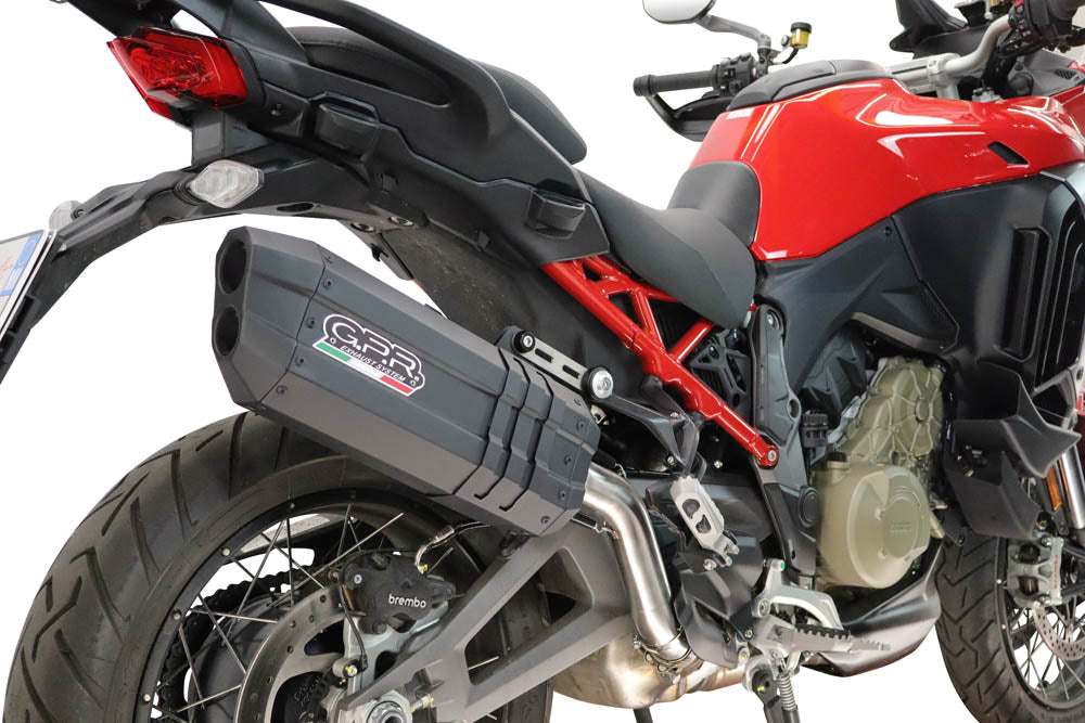 Échappement GPR Hyper Sonic Black Titanium Slip-On pour Ducati Multistrada V4 V4S 2025-2026