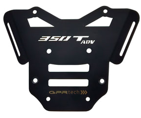 Zontes 350 T2 ADV 2022-2024 e5 Top Case Mounting Plate 55 Liters GPR TECH Black Stainless Steel - photo 1