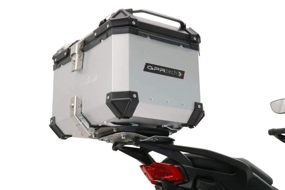 Baúl superior Ducati Multistrada V4 / V4S / V4S Sport 1100 2021-2024 45 litros GPR TECH Aluminio Plata