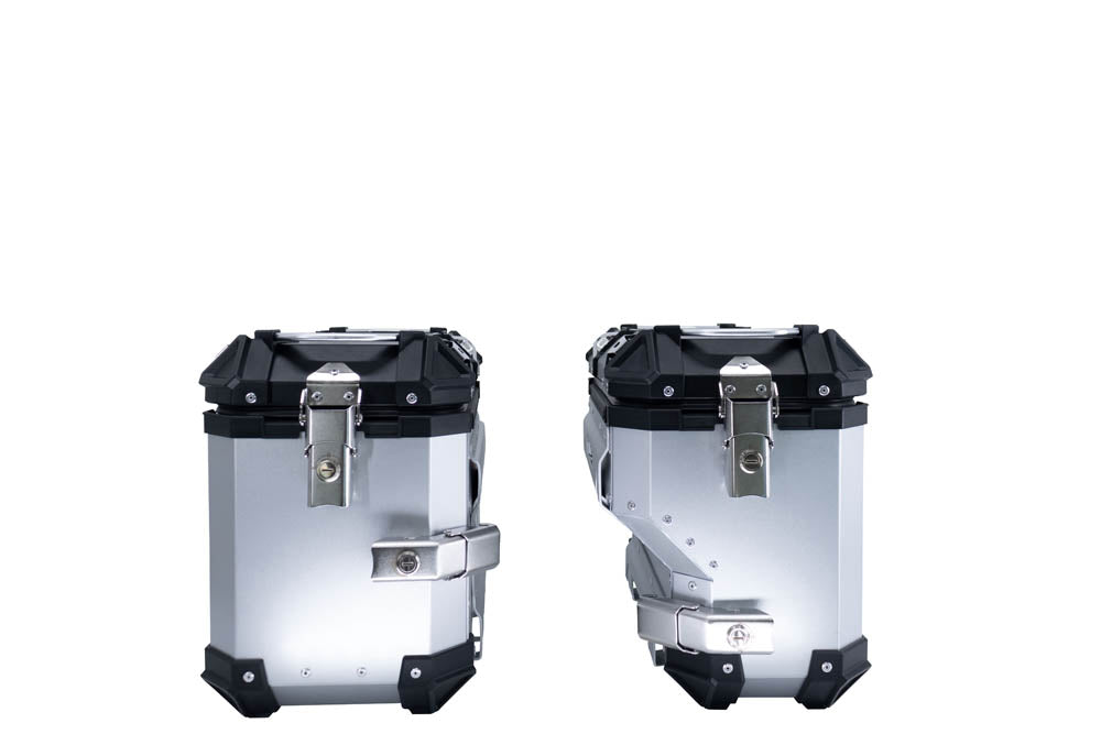 Maletas laterales GPR TECH de aluminio plateado para CF Moto 800 MT Touring 2025-2026 (38 litros + 32 litros)