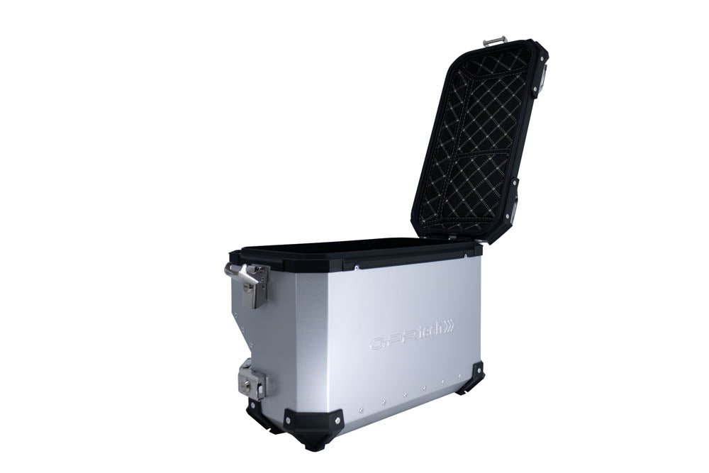Maletas laterales GPR TECH de aluminio plateado para CF Moto 800 MT Touring 2022-2024 (38 litros + 32 litros)