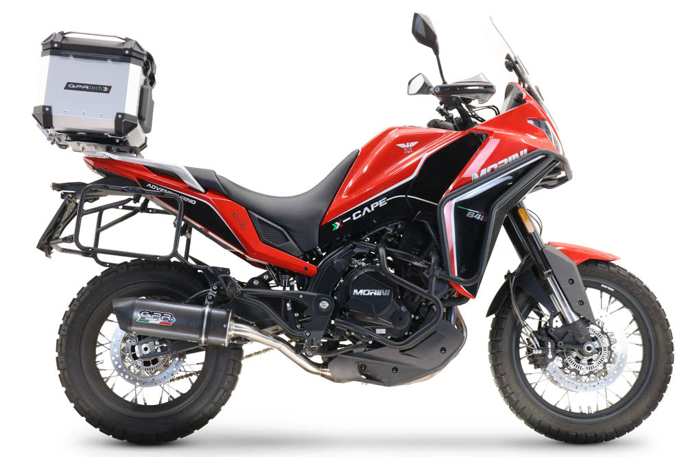 Baúl Top Case Moto Morini X-CAPE 650 2021-2024 35 Litros GPR TECH Aluminio Plateado