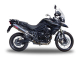 Escape GPR Trioval Slip-On para Triumph Tiger 800Xr, Tiger 800Xc, Tiger 800Xrx, Tiger 800Xcx, Tiger 800Xrt, Tiger 800Xca (2011-2016)