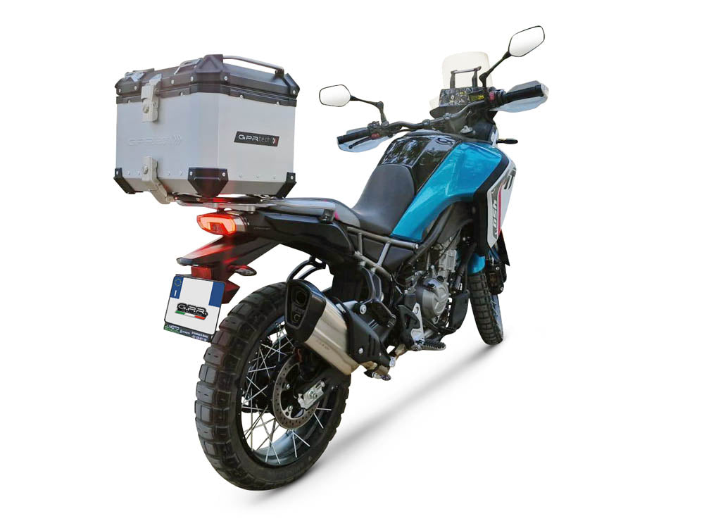 Baúl superior CF Moto 450MT 2023-2025 55 litros GPR TECH Aluminio plateado