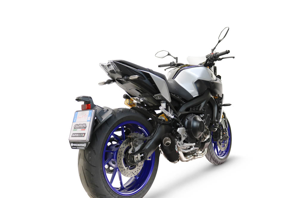 Échappement GPR GP-Revo Black Titanium Système Complet Low Level pour Yamaha XSR900 MT09 2016-2020