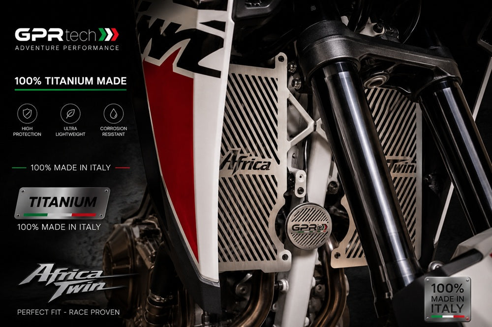 Honda CRF1100L Africa Twin 2020-2023 Radiator Guard GPR TECH Titanium