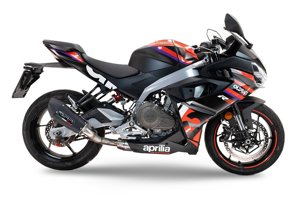 Échappement GPR Grand Prix Evo Black Titanium Système Complet pour Aprilia Tuono 457 2024-2026