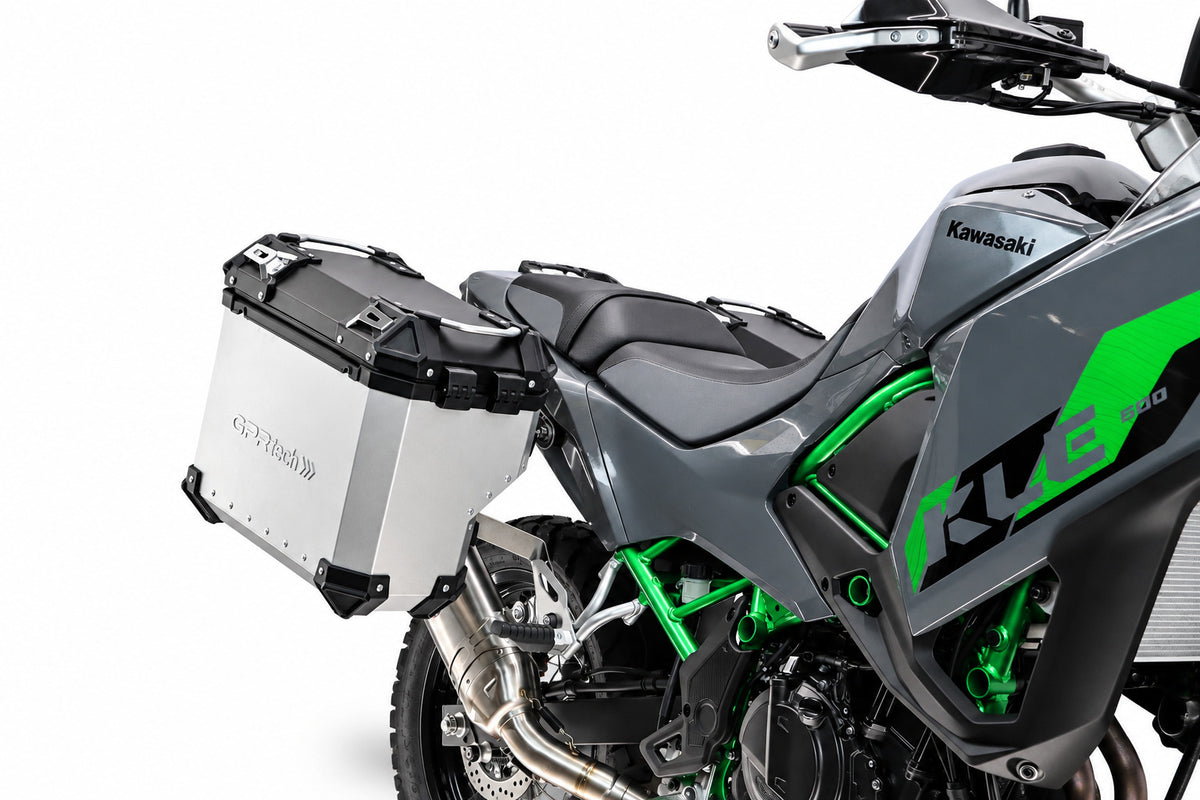 Kawasaki KLE 500 2026-2027 Side Cases 38 Liters + 32 Liters GPR TECH Silver Aluminum - photo 3