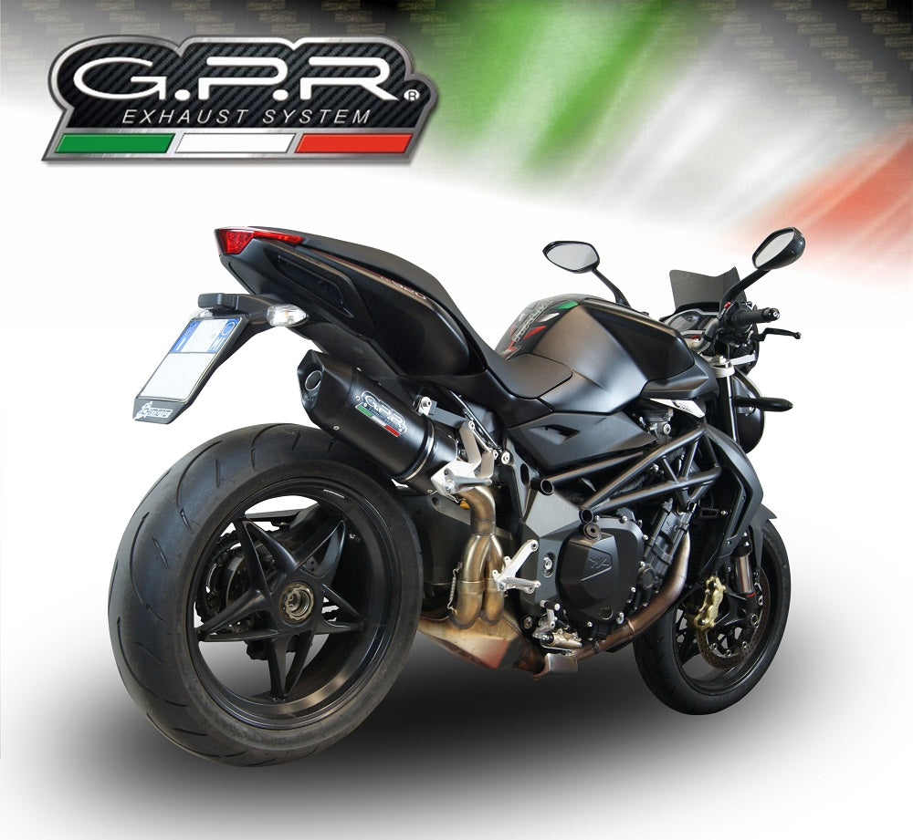 Mv Agusta Brutale 1090 R Brutale 1090 RR 2010-2016 Exhaust GPR Furore Nero Slip-On