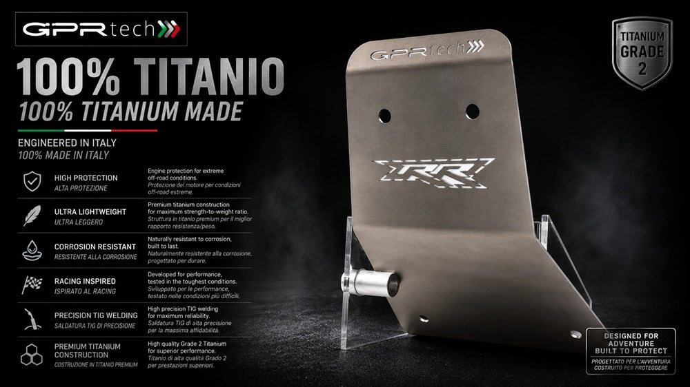 Beta RR125 4T Motard 2021-2023 Skid Plate GPR TECH Titanium