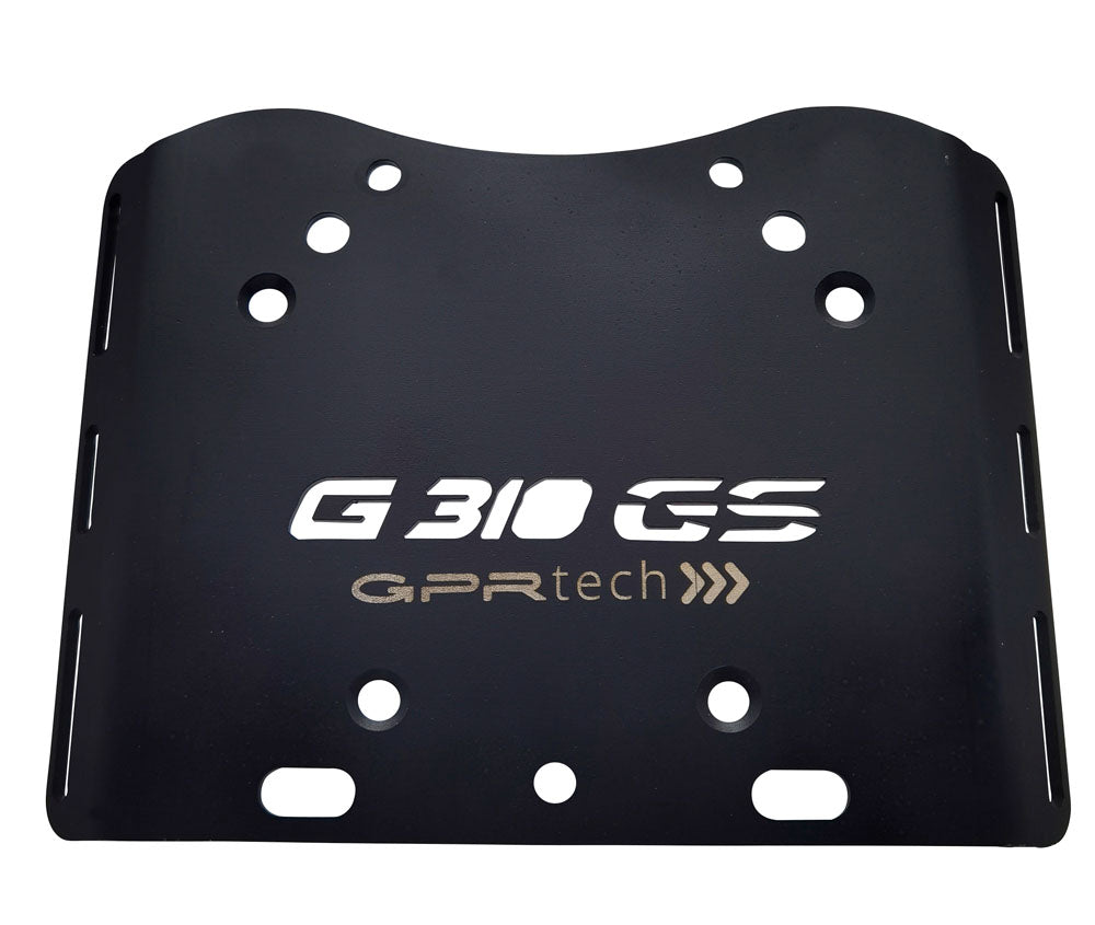 BMW G310GS 2017-2021 e4 Top Case Mounting Plate 35 Liters GPR TECH Black Aluminum