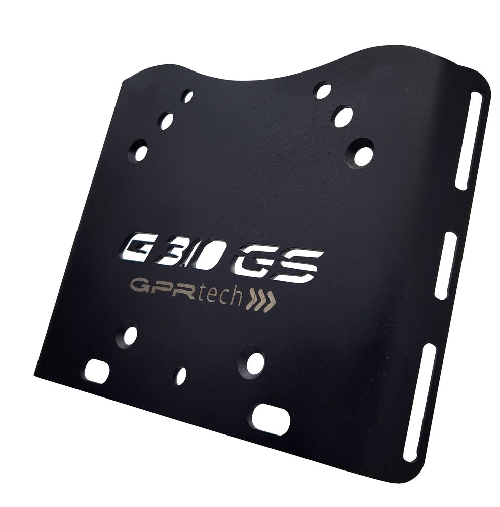 BMW G310GS 2017-2021 e4 Top Case Mounting Plate 55 Liters GPR TECH Black Aluminum