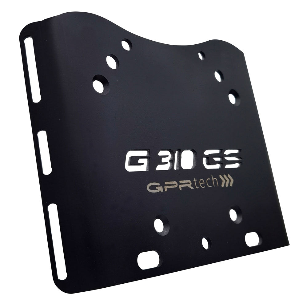 BMW G310GS 2022-2024 e5 Top Case Mounting Plate 55 Liters GPR TECH Black Aluminum