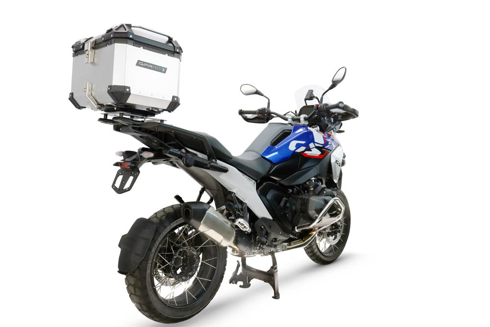 Top case GPR TECH de 45 litres, aluminium argenté, pour BMW R1300GS 2024-2026
