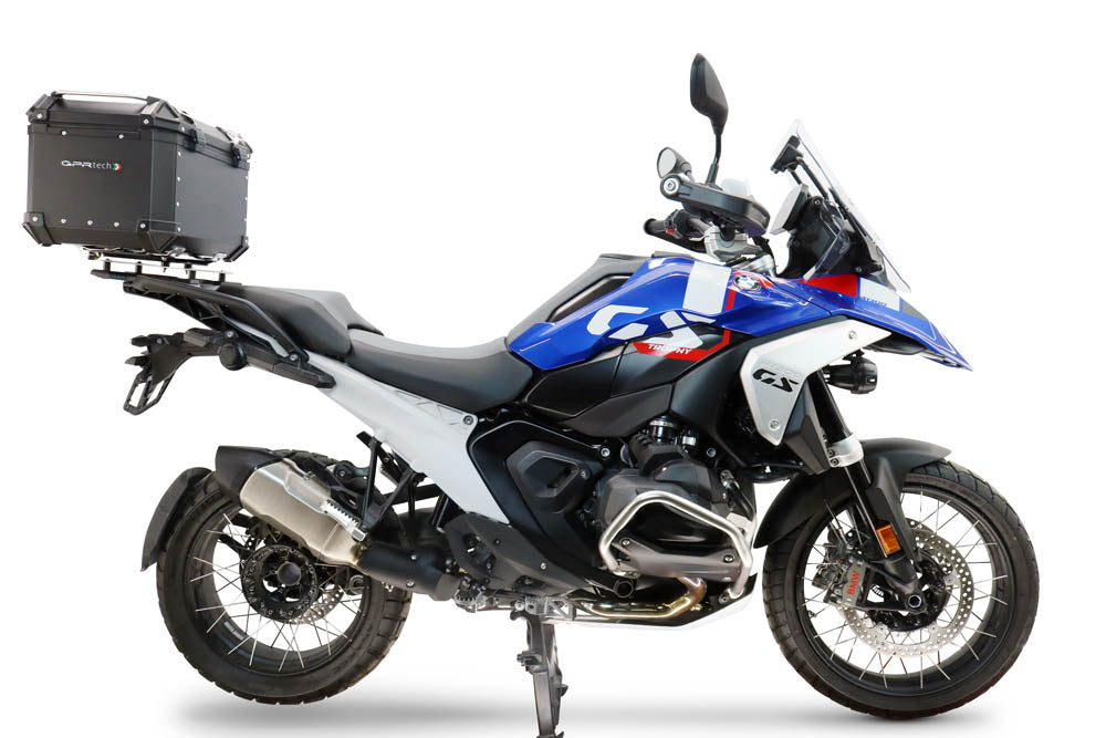 Top case GPR TECH de 45 litres, aluminium noir, pour BMW R1300GS 2024-2026