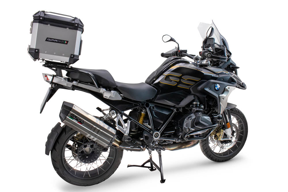 Baúl GPR TECH de 35 litros, aluminio plateado, para BMW R1200GS 2013-2016