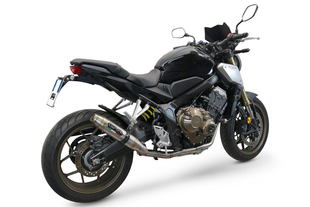 Sistema de escape completo GPR Deeptone Inox para Honda CB650F 2019-2022