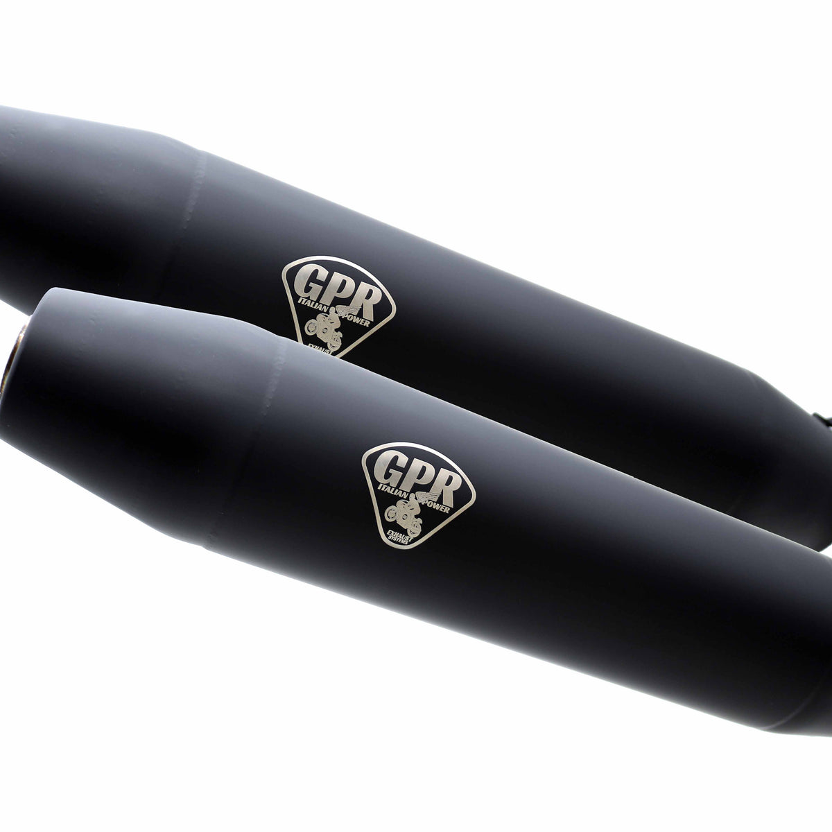 BMW R60 1973-1976 Exhaust GPR Deeptone Black Cafè Racer Dual Silencers ...