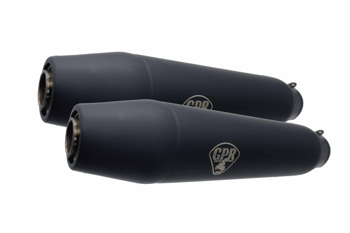 Escape Honda VF1000 F/F 1985-1989 GPR Deeptone Black Café Racer Solo silenciadores dobles