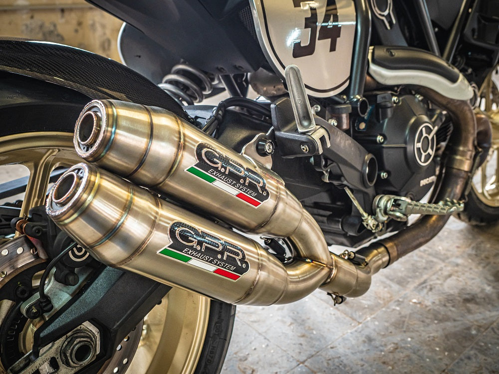 Ducati Scrambler 800 2017-2020 Exhaust GPR Deeptone Inox Dual Slip On