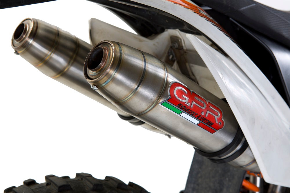Escape GPR Deeptone Inox Dual Slip On para KTM Freeride 350 2012-2017
