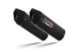 Triumph Speed Triple 1050 R Speed Triple 1050 S 2016-2020 Exhaust GPR Furore Evo4 Nero Dual Slip On