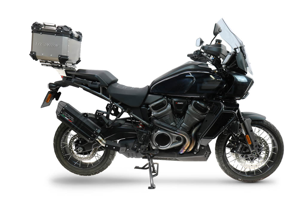 Baúl GPR TECH de 35 litros, titanio, para Harley Davidson Pan America 1250 2020-2024