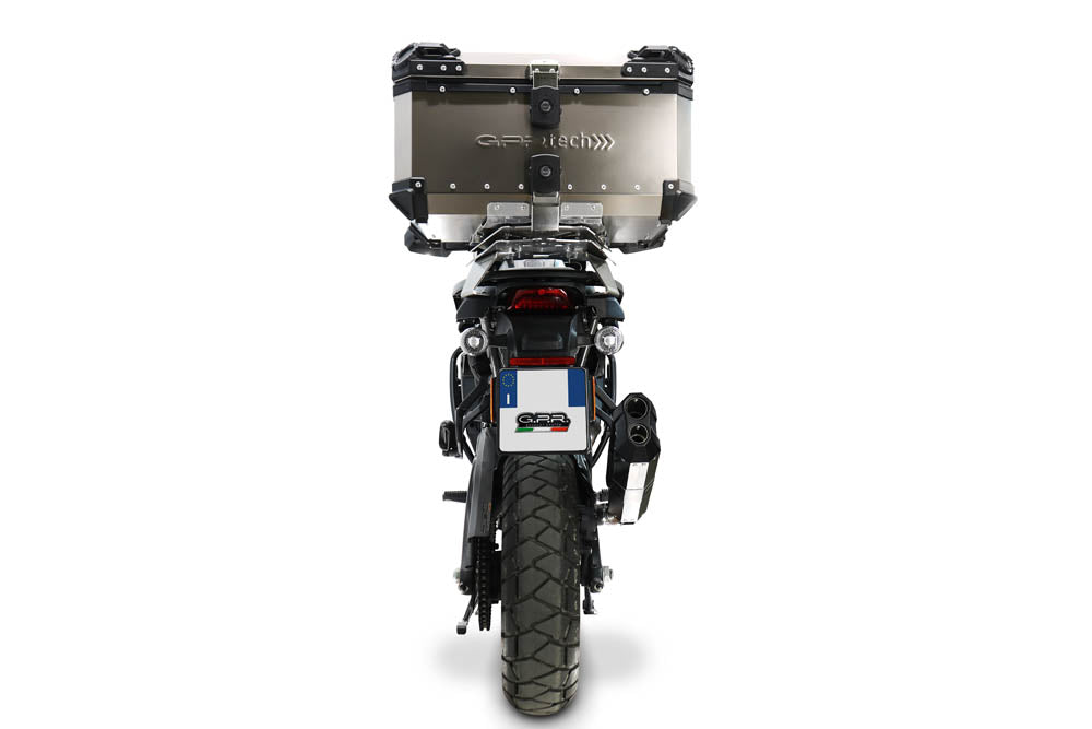 Baúl GPR TECH de 55 litros, titanio, para Harley Davidson Pan America 1250 2020-2024