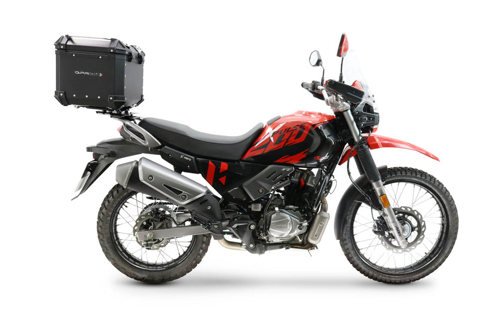Baúl GPR TECH de 35 litros, aluminio negro, para Hero Xpulse 200 4V 2025-2026