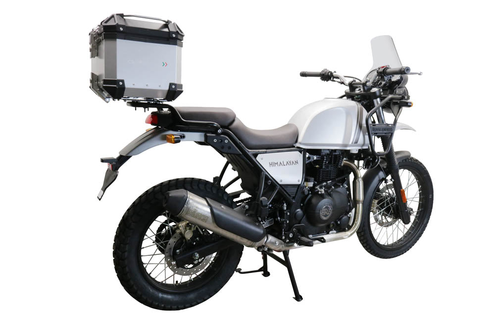 Baúl superior Royal Enfield Himalayan 410 2017-2023 26 litros GPR TECH Aluminio plateado