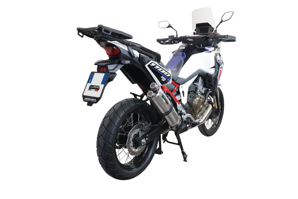 Escape GPR doble de acero inoxidable deslizante para Honda CRF1000L Africa Twin 2015-2017