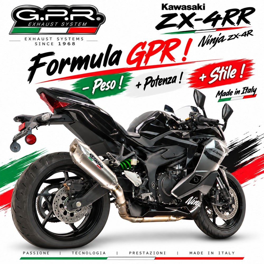 Échappement GPR GP-Revo Titanium Slip-On pour Kawasaki Ninja ZX-4R 2023-2026