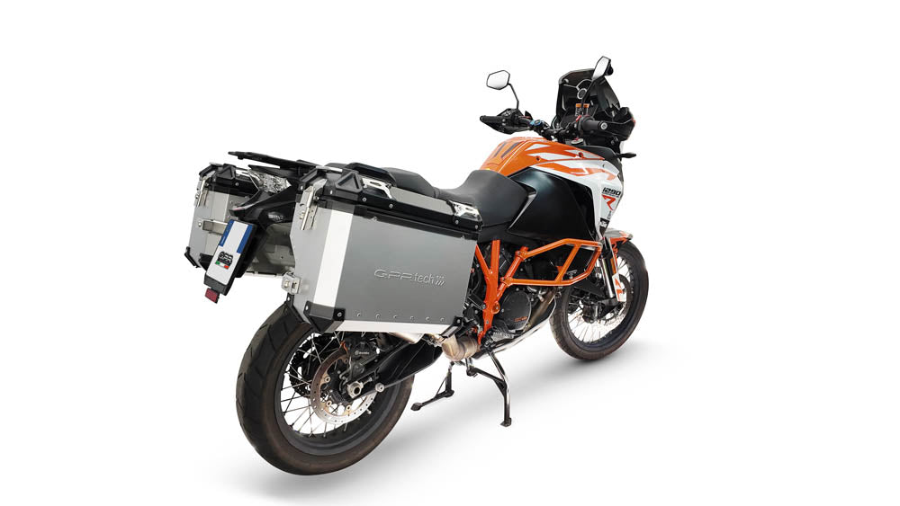 KTM LC 8 Super Adventure 1290 - S - R - T 2017-2020 Side Cases 38 Liters + 32 Liters GPR TECH Silver Aluminum