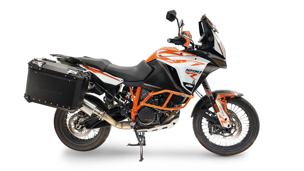 Maletas laterales GPR TECH de 38 + 32 litros, aluminio negro, para KTM LC 8 Adventure 1090 2017-2020