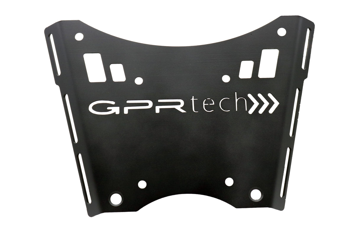 Placa de montaje para baúl superior KTM LC 8 Adventure 1190 2013 55 litros GPR TECH Aluminio negro