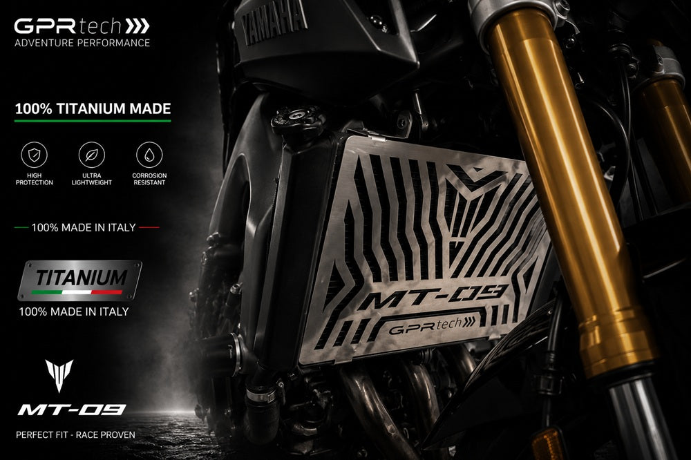 Protector de radiador GPR TECH, titanio, para Yamaha FJ-09 2025-2026