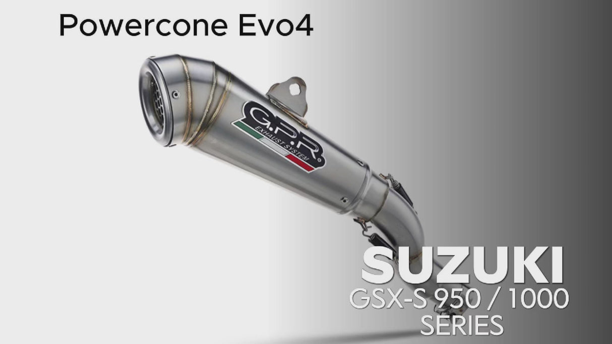 Escape GPR Powercone Evo Slip-On para Suzuki GSXS 1000F 2015-2016