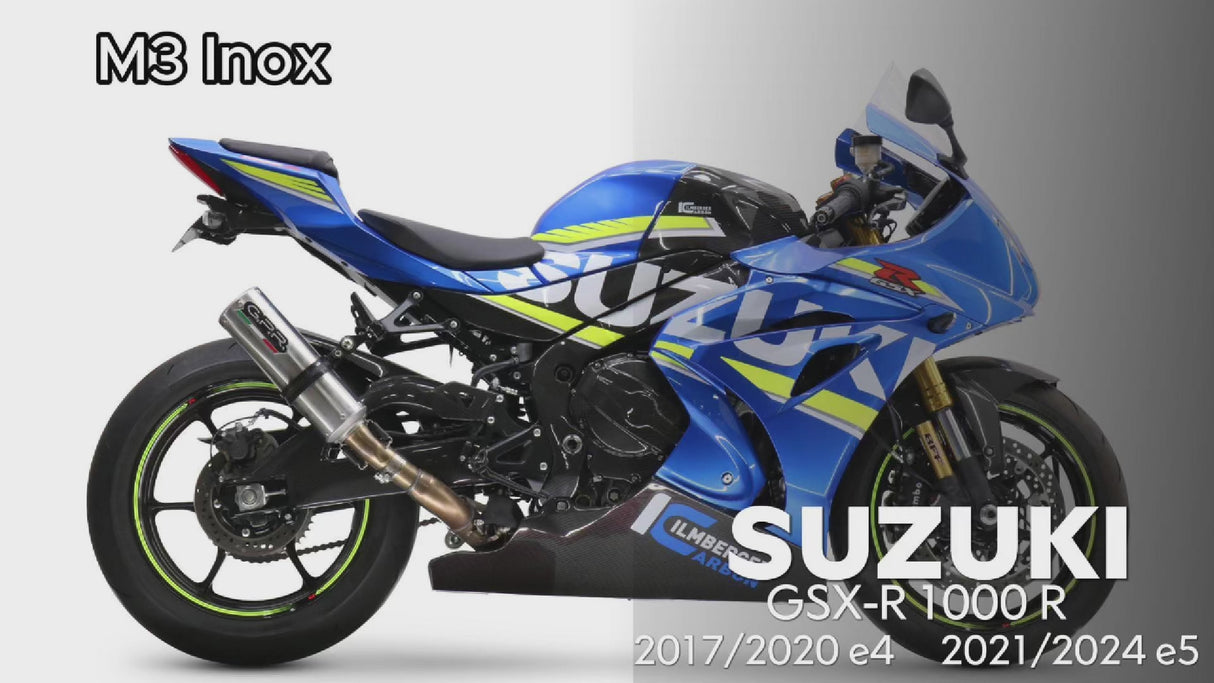 Suzuki GSXR 1000 R 2021-2025 Exhaust GPR M3 Inox Slip-On Race