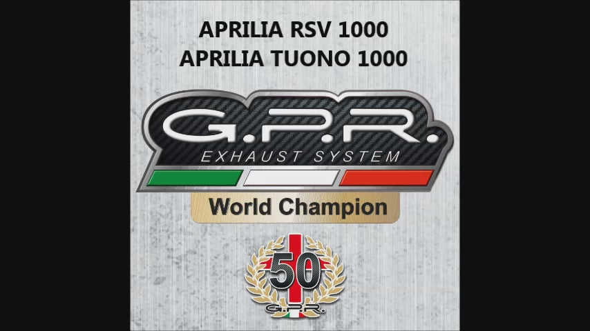 Aprilia RSV / R / TUONO 1000 2002-2005 Exhaust GPR Furore Nero Slip-On High Level