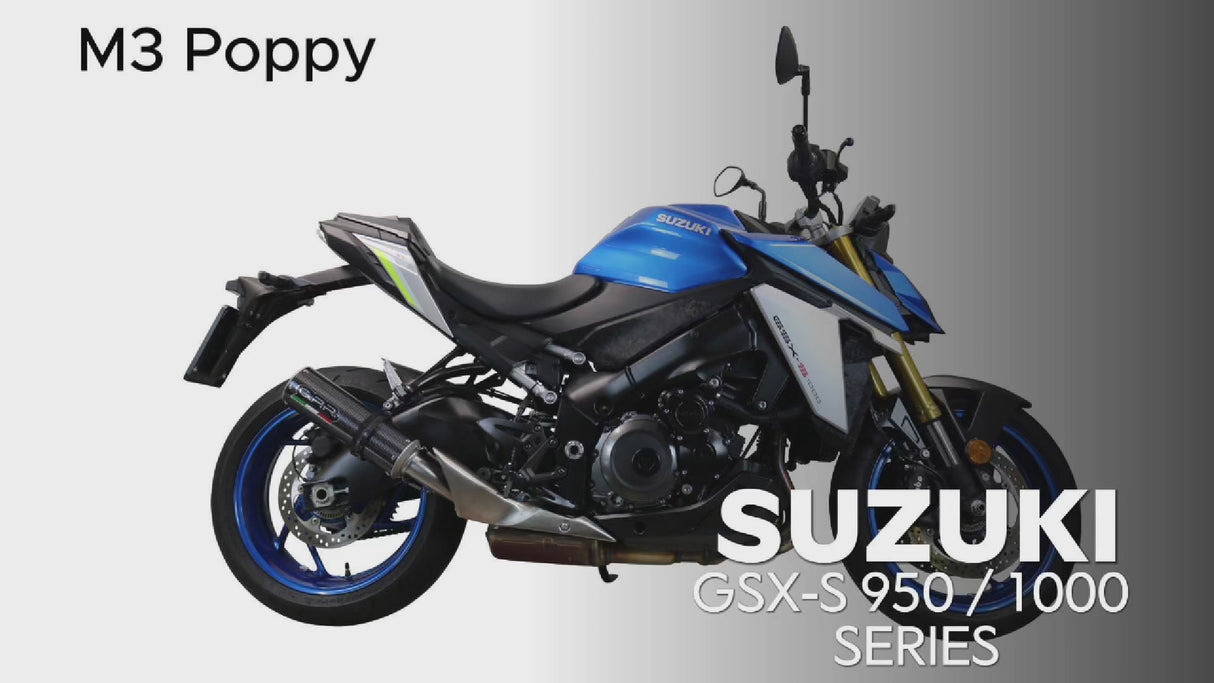 Suzuki GSXS 1000GT 2015-2016 Exhaust GPR M3 Poppy Slip-On
