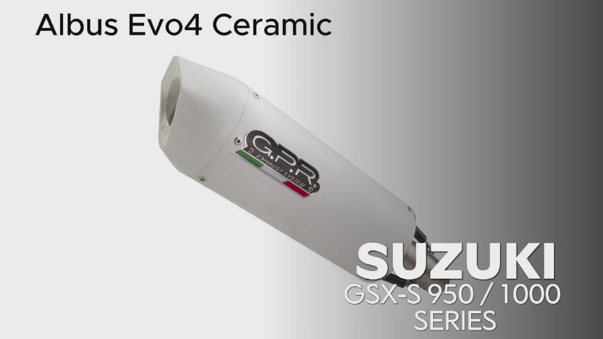 Escape GPR Albus Ceramic Slip-On para Suzuki GSXS 1000F 2015-2016