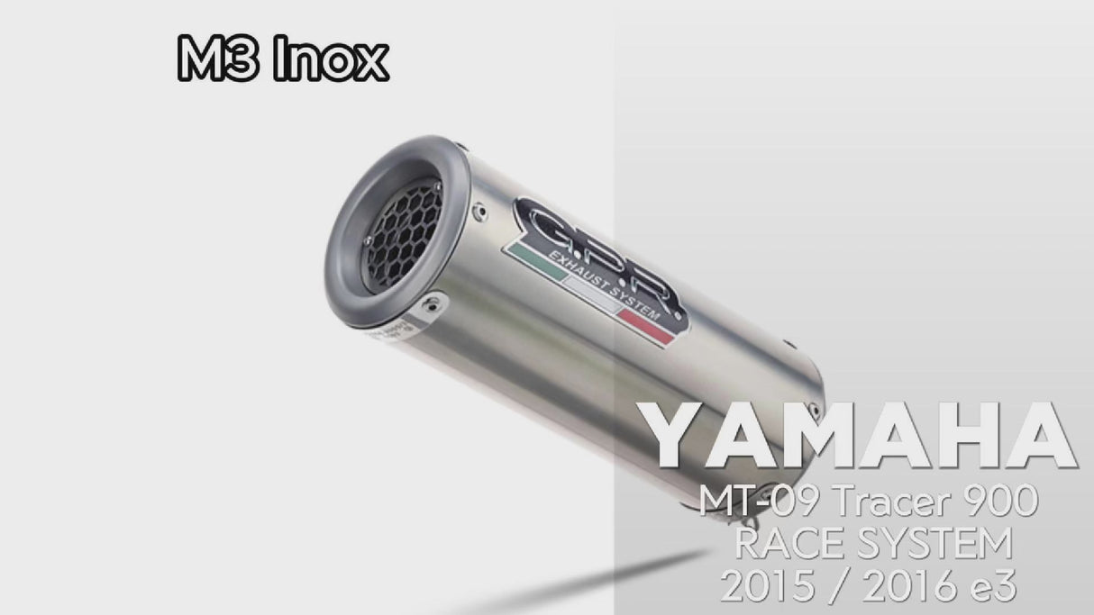 Yamaha Fj09 Tracer 2015-2016 Exhaust GPR M3 Inox Full System High Level Race