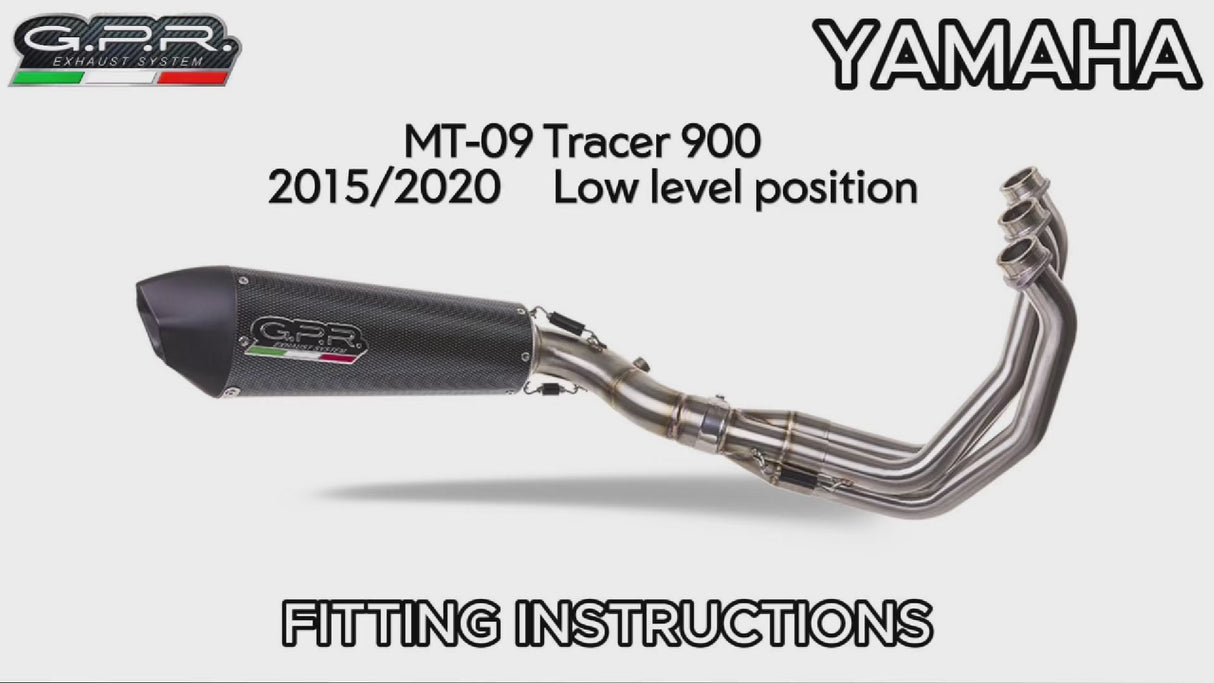 Yamaha Fj09 Tracer 2015-2020 Exhaust GPR M3 Black Titanium Full System Race