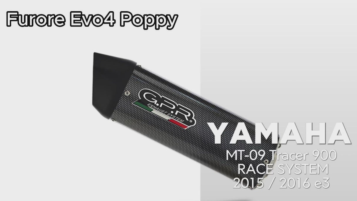 Yamaha Fj09 Tracer 2017-2020 Exhaust GPR Furore Evo4 Nero Full System High Level